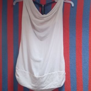 Zip up backless tank top